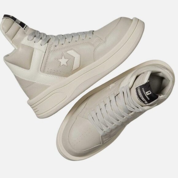 Converse Rick Owens x DrksHhdw Turbowpn Mid Pelican Brown Fog Mens 8.5 A10960C - Picture 4 of 10
